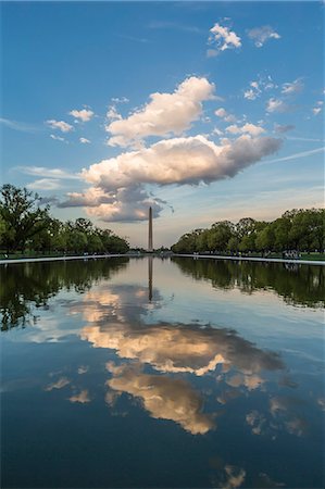 The Washington Monument with reflection as seen from the Lincoln Memorial, Washington D.C., United States of America, North America Stock Photo - Premium Royalty-Free, Code: 6119-07943622