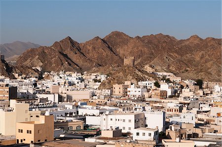 round tower - Mutrah, Muscat, Oman, Middle East Foto de stock - Sin royalties Premium, Código: 6119-07943895