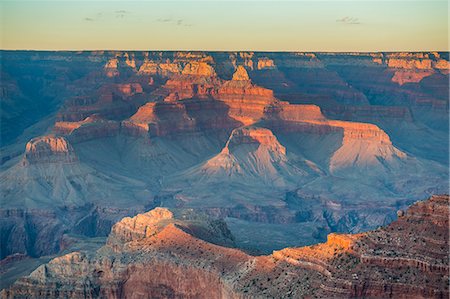 Sunset over the south rim of the Grand Canyon, UNESCO World Heritage Site, Arizona, United States of America, North America Stock Photo - Premium Royalty-Free, Code: 6119-07943949