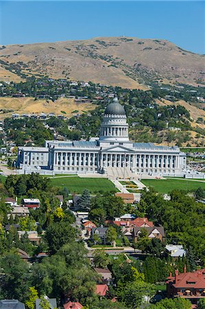 View over the Utah State Capitol, Salt Lake City, Utah, United States of America, North America Stockbilder - Premium RF Lizenzfrei, Bildnummer: 6119-07944044