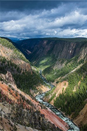 The colourful Grand Canyon of the Yellowstone, Yellowstone National Park, UNESCO World Heritage Site, Wyoming, United States of America, North America Stock Photo - Premium Royalty-Free, Code: 6119-07944029