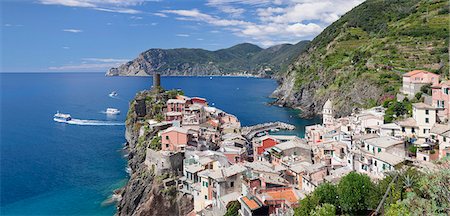 riviera italiana - Vernazza, Cinque Terre, UNESCO World Heritage Site, Riviera di Levante, Provinz La Spazia, Liguria, Italy, Europe Fotografie stock - Premium Royalty-Free, Codice: 6119-07968931