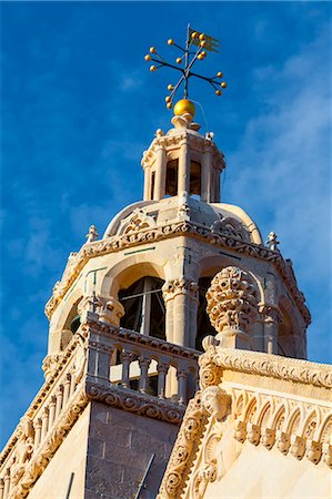 St. Marko Bell Tower, Stari Grad (Old Town), Korcula Town, Korcula, Dalmatia, Croatia, Europe Photographie de stock - Premium Libres de Droits, Code: 6119-08061974