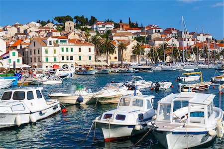simsearch:6119-07452181,k - Hvar's picturesque harbour, Stari Grad (Old Town), Hvar, Dalmatia, Croatia, Europe Stock Photo - Premium Royalty-Free, Code: 6119-08061978