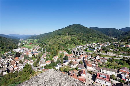 simsearch:6119-07651882,k - View from the castle to Hornberg and Gutachtal Valley, Black Forest, Baden Wurttemberg, Germany, Europe Stockbilder - Premium RF Lizenzfrei, Bildnummer: 6119-08061979