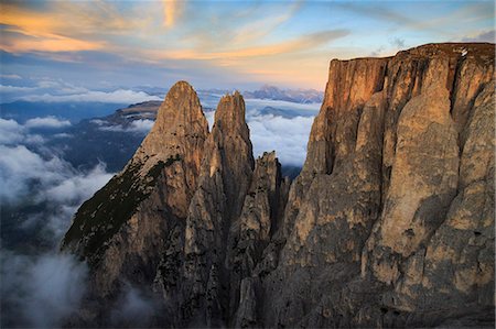 simsearch:6119-08062278,k - The Sciliar, unique for its distincitive pinnacles, the Santner and Euringer peaks, South Tyrol, Italy, Europe Stock Photo - Premium Royalty-Free, Code: 6119-08062060