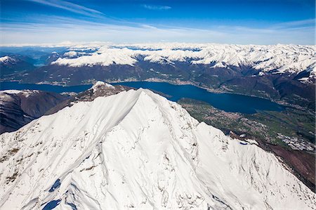 simsearch:6119-08062278,k - The peak of Mount Legnone coveres in snow and Lake Como and the Monti Lariani in the background, Lombardy, Italy, Europe Stock Photo - Premium Royalty-Free, Code: 6119-08062157