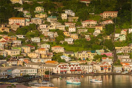 View over St. Georges, capital of Grenada, Windward Islands, West Indies, Caribbean, Central America Stock Photo - Premium Royalty-Free, Code: 6119-08062369