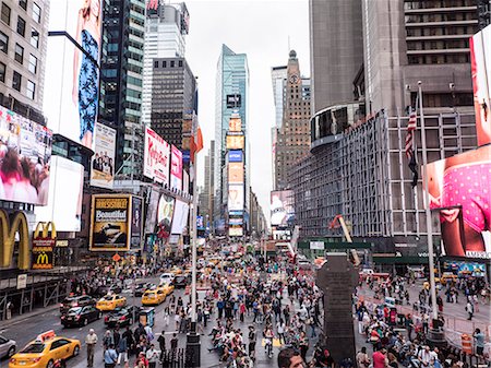 people street - Times Square, Theatre District, Midtown, Manhattan, New York City, New York, United States of America, North America Stock Photo - Premium Royalty-Free, Code: 6119-08062313