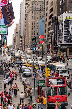 Times Square, Theatre District, Midtown, Manhattan, New York City, New York, United States of America, North America Foto de stock - Sin royalties Premium, Código: 6119-08062338