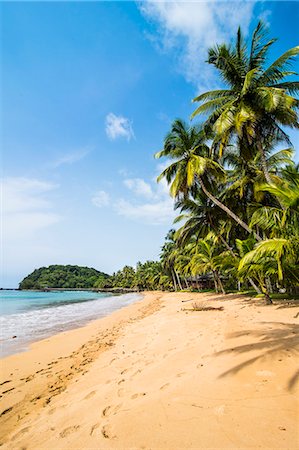 sao tome - Beautiful beach in the Bom Bom Resort, UNESCO Biosphere Reserve, Principe, Sao Tome and Principe, Atlantic Ocean, Africa Photographie de stock - Premium Libres de Droits, Code: 6119-08081182