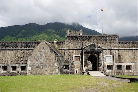 Brimstone Hill Fortress, UNESCO World Heritage Site, St. Kitts, St. Kitts and Nevis, Leeward Islands, West Indies, Caribbean, Central America Stock Photo - Premium Royalty-Free, Code: 6119-08170243