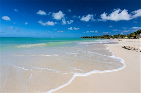 simsearch:6119-07541602,k - The waves of the Caribbean Sea crashing on the white sandy beach of Runaway Bay, north of the capital St. John's, Antigua, Leeward Islands, West Indies, Caribbean, Central America Stock Photo - Premium Royalty-Free, Code: 6119-08126493