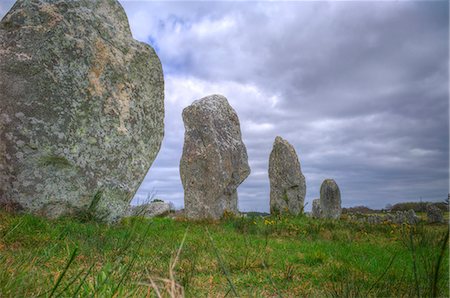 Megalithic stones in the Menec Alignment at Carnac, Brittany, France, Europe Foto de stock - Sin royalties Premium, Código: 6119-08126517