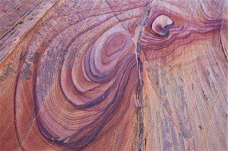 Purple loops in sandstone, Coyote Buttes Wilderness, Vermilion Cliffs National Monument, Arizona, United States of America, North America Photographie de stock - Premium Libres de Droits, Code: 6119-08126528