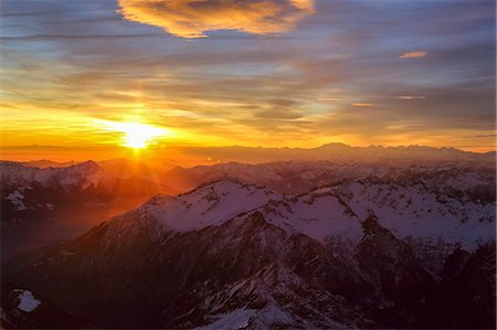 Aerial view of Masino Valley at sunset, Valtellina, Lombardy, Italy, Europe Stock Photo - Premium Royalty-Free, Code: 6119-08242883