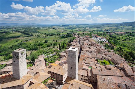 san gimignano, province of siena, italy - San Gimignano, UNESCO World Heritage Site, Siena Province, Tuscany, Italy, Europe Stock Photo - Premium Royalty-Free, Code: 6119-08242822