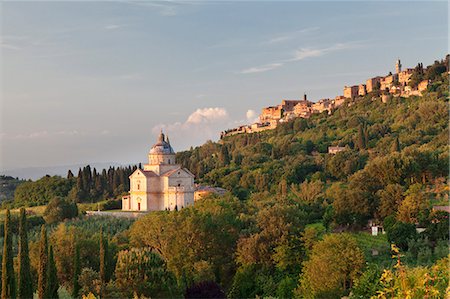 San Biagio church and Montepulciano, Siena Province, Tuscany, Italy, Europe Stock Photo - Premium Royalty-Free, Code: 6119-08242835