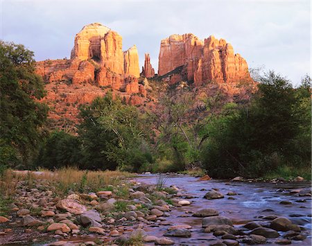 sedona usa not building not people not city not cityscape - Cathedral Rock, Sedona, Arizona, United States of America (U.S.A.), North America Stock Photo - Premium Royalty-Free, Code: 6119-08266255