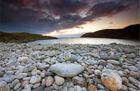 simsearch:6119-08740320,k - Looking out to sea at sunset across the rocky beach at Gearranin, Isle of Lewis, Outer Hebrides, Scotland, United Kingdom, Europe Stock Photo - Premium Royalty-Free, Code: 6119-08266423