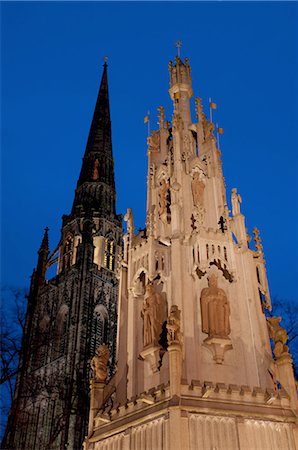 simsearch:6119-08268560,k - Cathedral at night, Coventry, West Midlands, England, United Kingdom, Europe Stock Photo - Premium Royalty-Free, Code: 6119-08266552