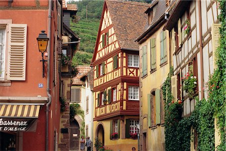 france alsace villages - Kayserberg, Alsace, France, Europe Foto de stock - Sin royalties Premium, Código: 6119-08266726