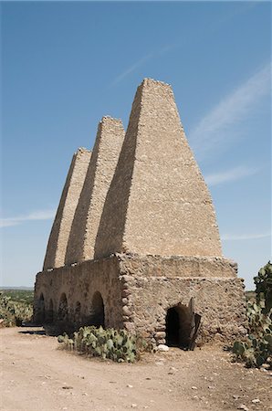 Old kilns for processing mercury, Mineral de Pozos (Pozos), a UNESCO World Heritage Site, Guanajuato State, Mexico, North America Stock Photo - Premium Royalty-Free, Code: 6119-08266857