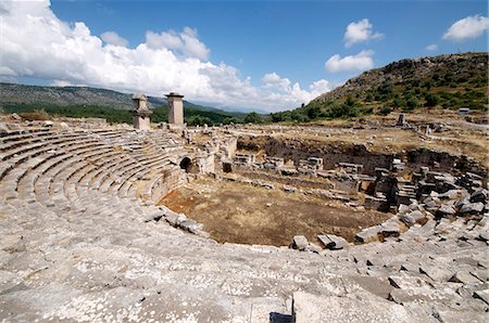 The amphitheatre at the Lycian site of Xanthos, UNESCO World Heritage Site, Antalya Province, Anatolia, Turkey, Asia Minor, Eurasia Foto de stock - Sin royalties Premium, Código: 6119-08267153