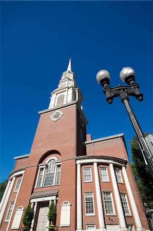 simsearch:6119-08268198,k - Park Street Church, Boston, Massachusetts, New England, United States of America, North America Foto de stock - Sin royalties Premium, Código: 6119-08267114