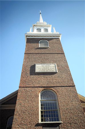simsearch:6119-08268198,k - Old North Church, Boston, Massachusetts, New England, United States of America, North America Photographie de stock - Premium Libres de Droits, Code: 6119-08267116