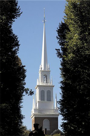 simsearch:6119-08268560,k - Old North Church, Boston, Massachusetts, New England, United States of America, North America Stock Photo - Premium Royalty-Free, Code: 6119-08267122