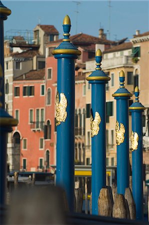 Four Blue Posts,Venice,Italy Stock Photo - Premium Royalty-Free, Code: 6119-08267547