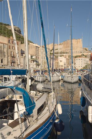 Harbour,Bonifacio,Corsica,France Fotografie stock - Premium Royalty-Free, Codice: 6119-08267720