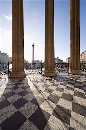 Trafalgar Square from the National Gallery, London, England, United Kingdom, Europe Foto de stock - Sin royalties Premium, Código: 6119-08267828