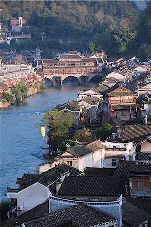 Riverside old town of Fenghuang, Hunan Province, China, Asia Stock Photo - Premium Royalty-Free, Code: 6119-08267910