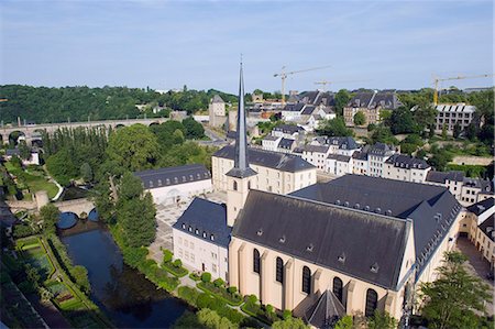 simsearch:6119-08268036,k - Neumunster Abbey, Old Town, UNESCO World Heritage Site, Luxembourg City, Grand Duchy of Luxembourg, Europe Stock Photo - Premium Royalty-Free, Code: 6119-08268064