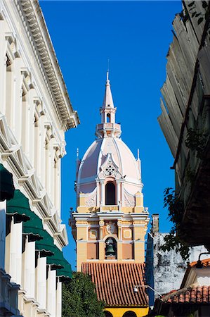 The 16th century Cathedral, Old Town, UNESCO World Heritage Site, Cartagena, Colombia, South America Stock Photo - Premium Royalty-Free, Code: 6119-08268148