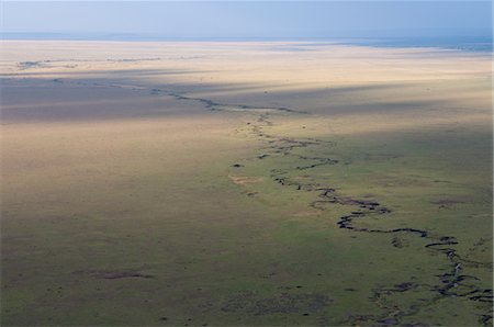 Aerial view, Masai Mara, Kenya, East Africa, Africa Stock Photo - Premium Royalty-Free, Code: 6119-08268268