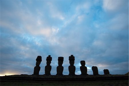 Anakena, Rapa Nui (Easter Island), UNESCO World Heritage Site, Chile, South America Photographie de stock - Premium Libres de Droits, Code: 6119-08268312