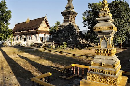 simsearch:6119-08268579,k - Wat That Luang Rasamahavihane, UNESCO World Heritage Site, Luang Prabang, Laos, Indochina, Southeast Asia, Asia Foto de stock - Sin royalties Premium, Código: 6119-08268435
