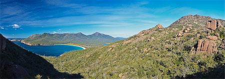 Wineglass Bay, Freycinet National Park, Freycinet Peninsula, Tasmania, Australia, Pacific Photographie de stock - Premium Libres de Droits, Code: 6119-08268635