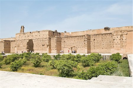 royal palace - El Badi Palace, Marrakech, Morocco, North Africa, Africa Photographie de stock - Premium Libres de Droits, Code: 6119-08269173