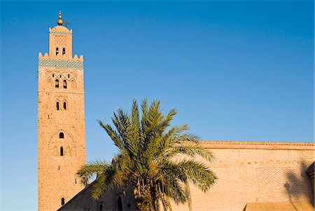 simsearch:6119-07443708,k - Minaret of the Koutoubia Mosque, UNESCO World Heritage Site, Marrakesh (Marrakech), Morocco, North Africa, Africa Photographie de stock - Premium Libres de Droits, Code: 6119-08269188