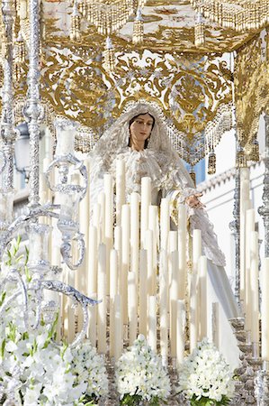 semana santa - Semana Santa (Holy Week) celebrations, Malaga, Andalucia, Spain, Europe Foto de stock - Sin royalties Premium, Código: 6119-08269254