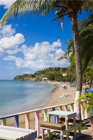 federación de st kitts y nevis - Frigate Bay Beach, St. Kitts, Leeward Islands, West Indies, Caribbean, Central America Foto de stock - Sin royalties Premium, Código: 6119-08269279