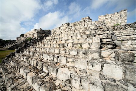 simsearch:6119-08269453,k - The Twin Pyramids, Mayan ruins, Ek Balam, Yucatan, Mexico, North America Foto de stock - Sin royalties Premium, Código: 6119-08269442