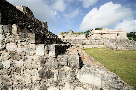 simsearch:6119-08269431,k - Steps to the Oval Palace, Mayan ruins, Ek Balam, Yucatan, Mexico, North America Photographie de stock - Premium Libres de Droits, Code: 6119-08269448