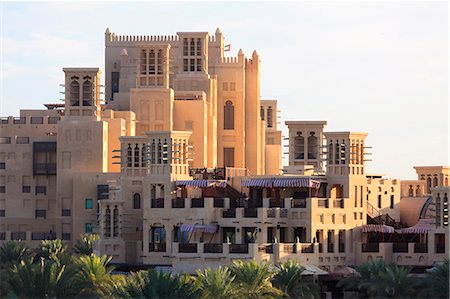 simsearch:841-05785636,k - Arabesque architecture of the Madinat Jumeirah Hotel, Jumeirah Beach, Dubai, United Arab Emirates, Middle East Stock Photo - Premium Royalty-Free, Code: 6119-08269505