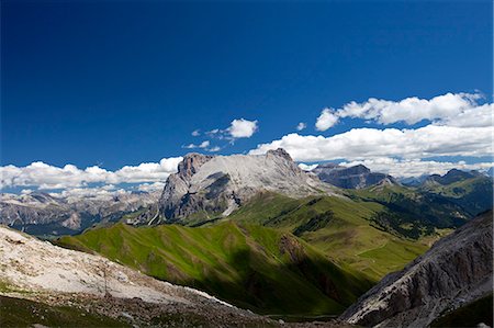 plattkofel - View from Tierser Alpl refuge of Langkofel and Plattkofel, Dolomites, eastern Alps, South Tyrol, Bolzano province, Italy, Europe Stockbilder - Premium RF Lizenzfrei, Bildnummer: 6119-08269785