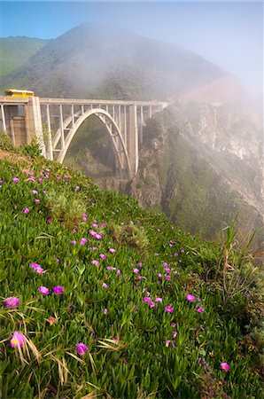 Bixby Bridge, Highway 1, California, United States of America, North America Stock Photo - Premium Royalty-Free, Code: 6119-08269856